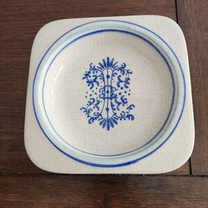 Vintage Ashtray/Catch-all Crackle Glaze Made In Italy